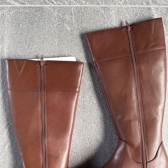 NIB Karen Scott Deliee2 Knee High Riding Boots Cognac Women's 7.5-Wide Wide Calf - Picture 5 of 11